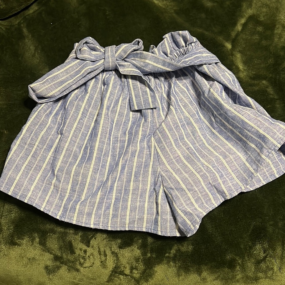love tree high waisted paper bag tie shorts